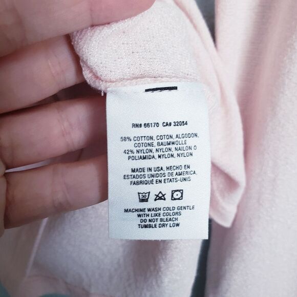 Anthropologie X Michael Stars Twinkle Pink V-neck Long Sleeve Top - Picture 5 of 7